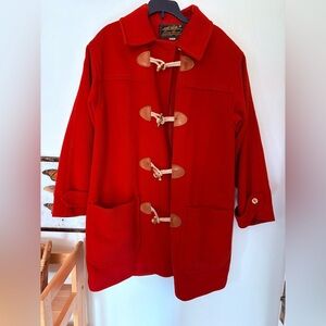 Eddie Bauer Red Duffle Toggle Coat | Heritage | Medium